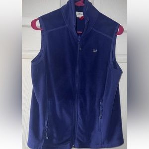 VINEYARD VINES W’s MED Cobalt Blue Fleece Full Zip Vest VGUC